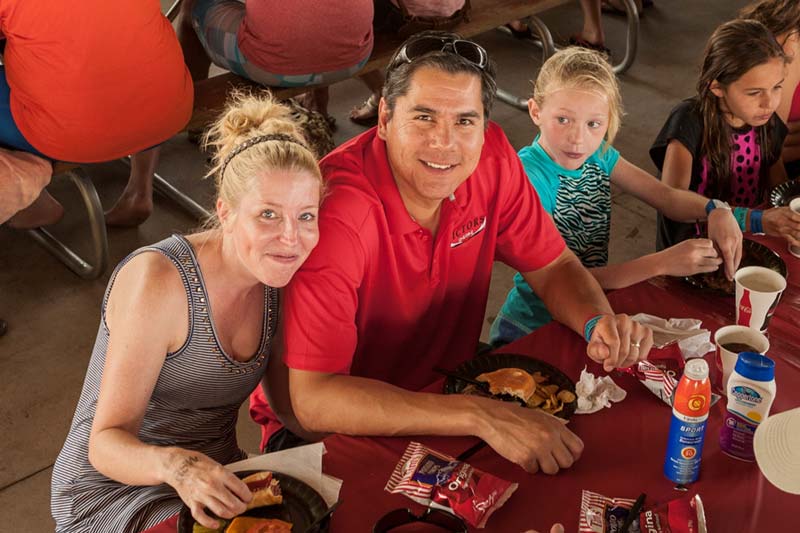 Couple Enjoying Catered Meal